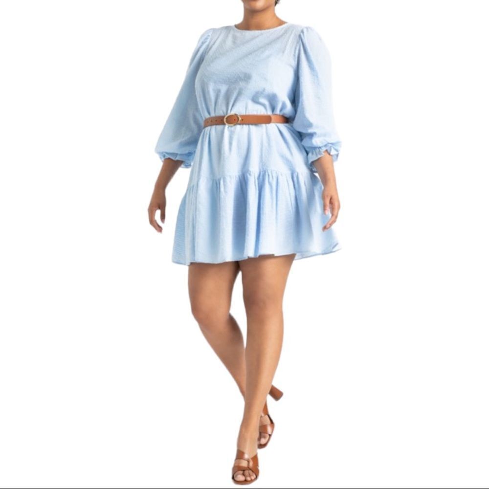NWT ELOQUII Textured Cotton Easy Day Dress 16